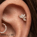 Ajna - 18K Gold Gem Threadless End - piercing-zone.com