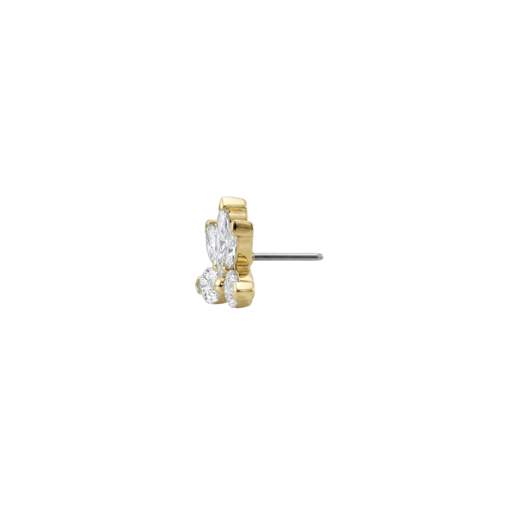 Ajna - 18K Gold Gem Threadless End - piercing-zone.com