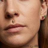 Alien – 14K/18K Gold Extraterrestrial Flat Threadless End - piercing - zone.com