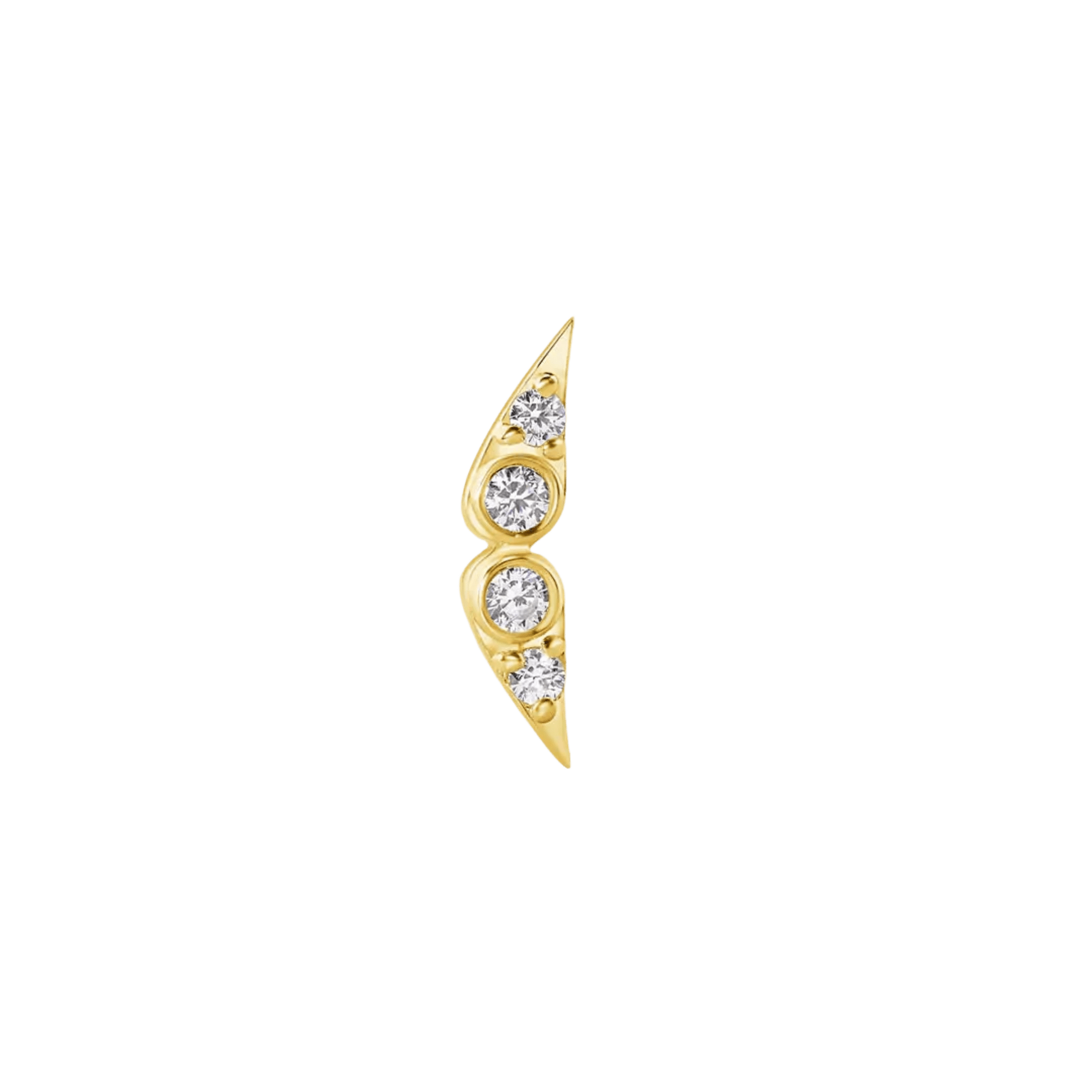 Aliferous – 14K Gold Threadless/Threaded End - piercing-zone.com