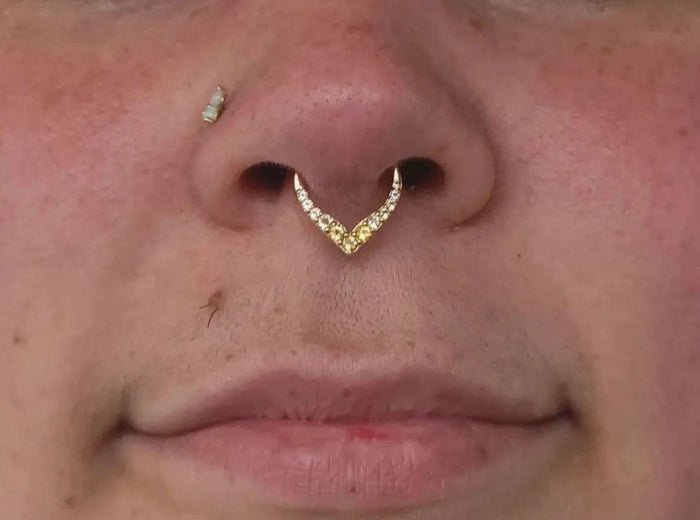 Rise + Shine - Citrine Ombre - Solid 14Kt Gold Clicker