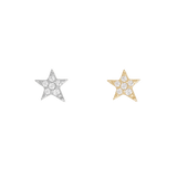 All Night Long – CZ Star Cluster – 14K Gold Threadless End - piercing - zone.com