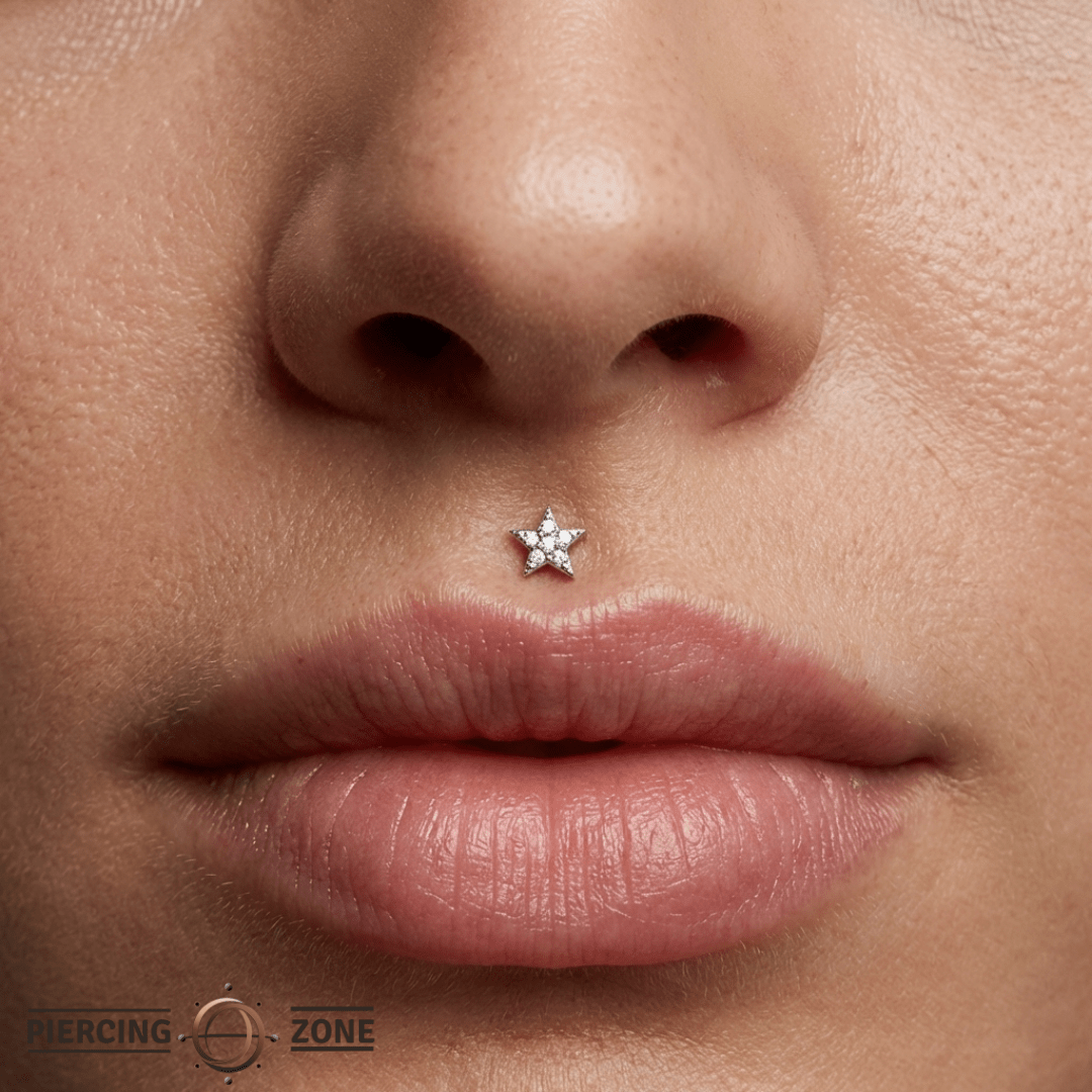 All Night Long – CZ Star Cluster – 14K Gold Threadless End - piercing - zone.com