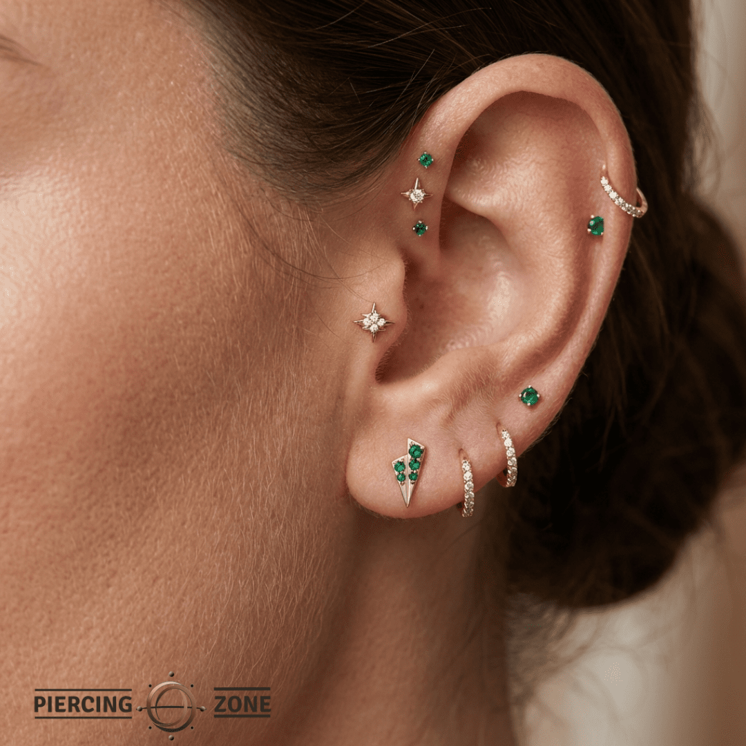 Alla – 14K Gold Threadless/Threaded End - piercing - zone.com