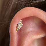 Alla – 14K/18K Gold Multi-Stone Threadless End