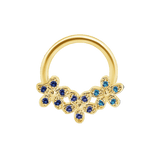 Alyssa Gradient Seamless Ring – 14K Gold Triple - Gem Colorflow Design - piercing - zone.com