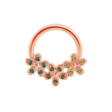 Alyssa Gradient Seamless Ring – 14K Gold Triple - Gem Colorflow Design - piercing - zone.com