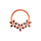 Alyssa Gradient Seamless Ring – 14K Gold Triple - Gem Colorflow Design - piercing - zone.com