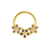 Alyssa Gradient Seamless Ring – 14K Gold Triple - Gem Colorflow Design - piercing - zone.com