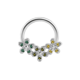 Alyssa Gradient Seamless Ring – 14K Gold Triple - Gem Colorflow Design - piercing - zone.com