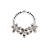 Alyssa Gradient Seamless Ring – 14K Gold Triple - Gem Colorflow Design - piercing - zone.com