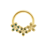 Alyssa Gradient Seamless Ring – 14K Gold Triple - Gem Colorflow Design - piercing - zone.com