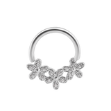 Alyssa Seamless Ring – 14K Gold Micro - Cluster Arc Design - piercing - zone.com