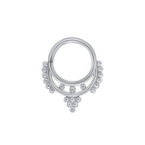 Amanda Seamless Ring – 14K Gold Cup & Divot Design - piercing - zone.com