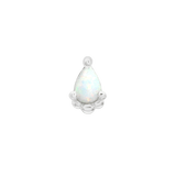 Amani – Opal Pear Beaded – 14K Gold Threadless End - piercing - zone.com