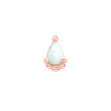 Amani – Opal Pear Beaded – 14K Gold Threadless End - piercing - zone.com