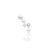 Ambient – 14K Gold White CZ Threadless End - piercing - zone.com