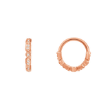 Amelia Seamless Ring – 14K Gold Micro - Gem Arc Design - piercing - zone.com