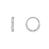 Amelia Seamless Ring – 14K Gold Micro - Gem Arc Design - piercing - zone.com