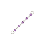 Amethyst Bead Chain – 18K Gold Gemstone Piercing Chain - piercing - zone.com