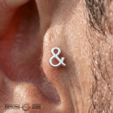 Ampersand – 14K/18K Gold Threadless End - piercing - zone.com