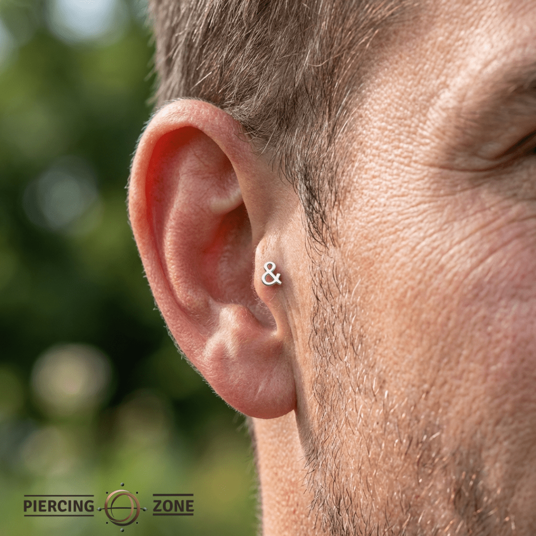 Ampersand – 14K/18K Gold Threadless End - piercing - zone.com