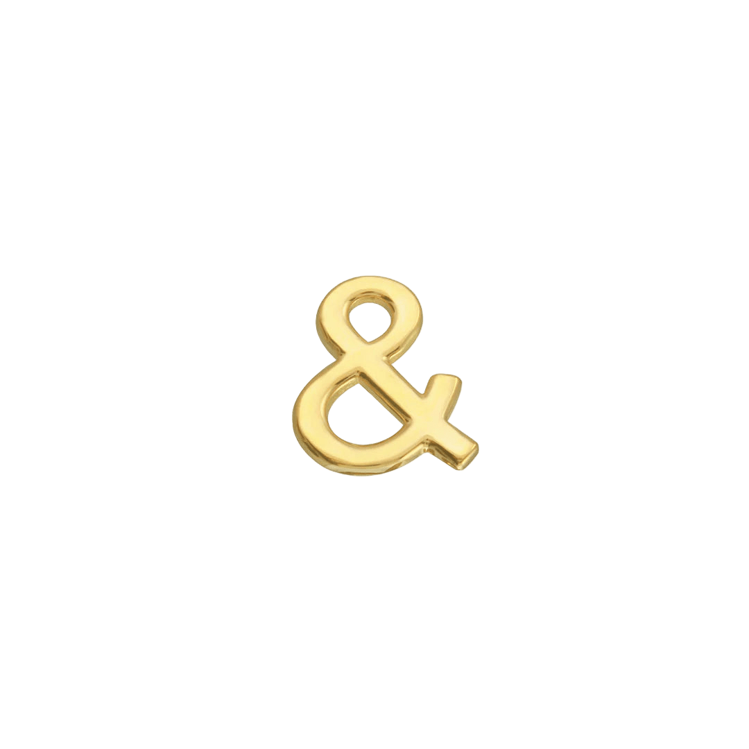 Ampersand – 14K/18K Gold Threadless End - piercing - zone.com