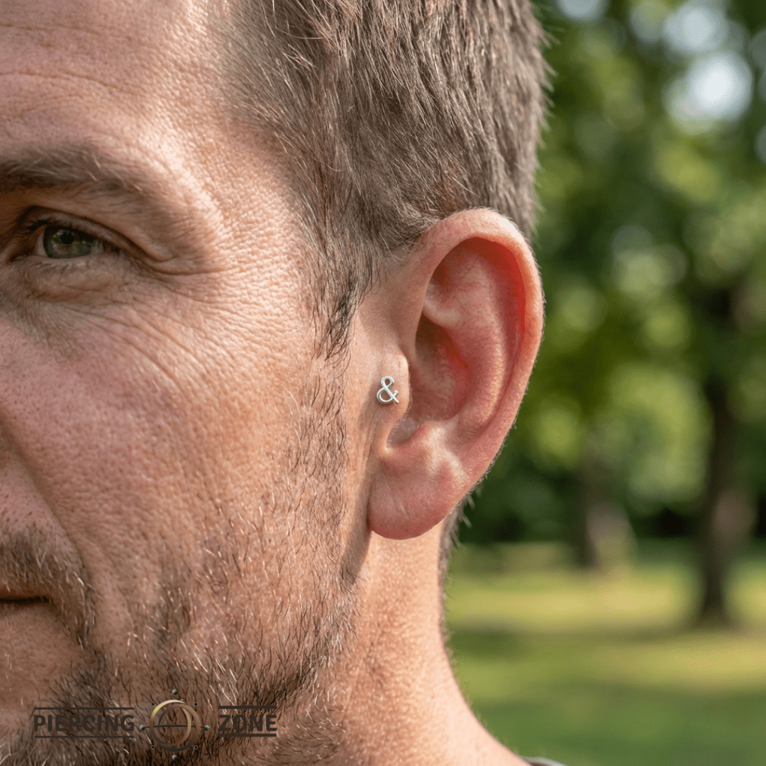 Ampersand – 14K/18K Gold Threadless End - piercing - zone.com