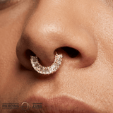 Amplify – CZ Gem Cluster – 14K Gold Clicker - piercing - zone.com