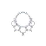 Amy Seamless Ring – 14K Gold Cup & Divot Design - piercing - zone.com