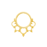 Amy Seamless Ring – 14K Gold Cup & Divot Design - piercing - zone.com