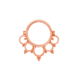 Amy Seamless Ring – 14K Gold Cup & Divot Design - piercing - zone.com