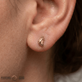 Anatomical Heart – 14K Gold Threadless/Threaded End - piercing - zone.com