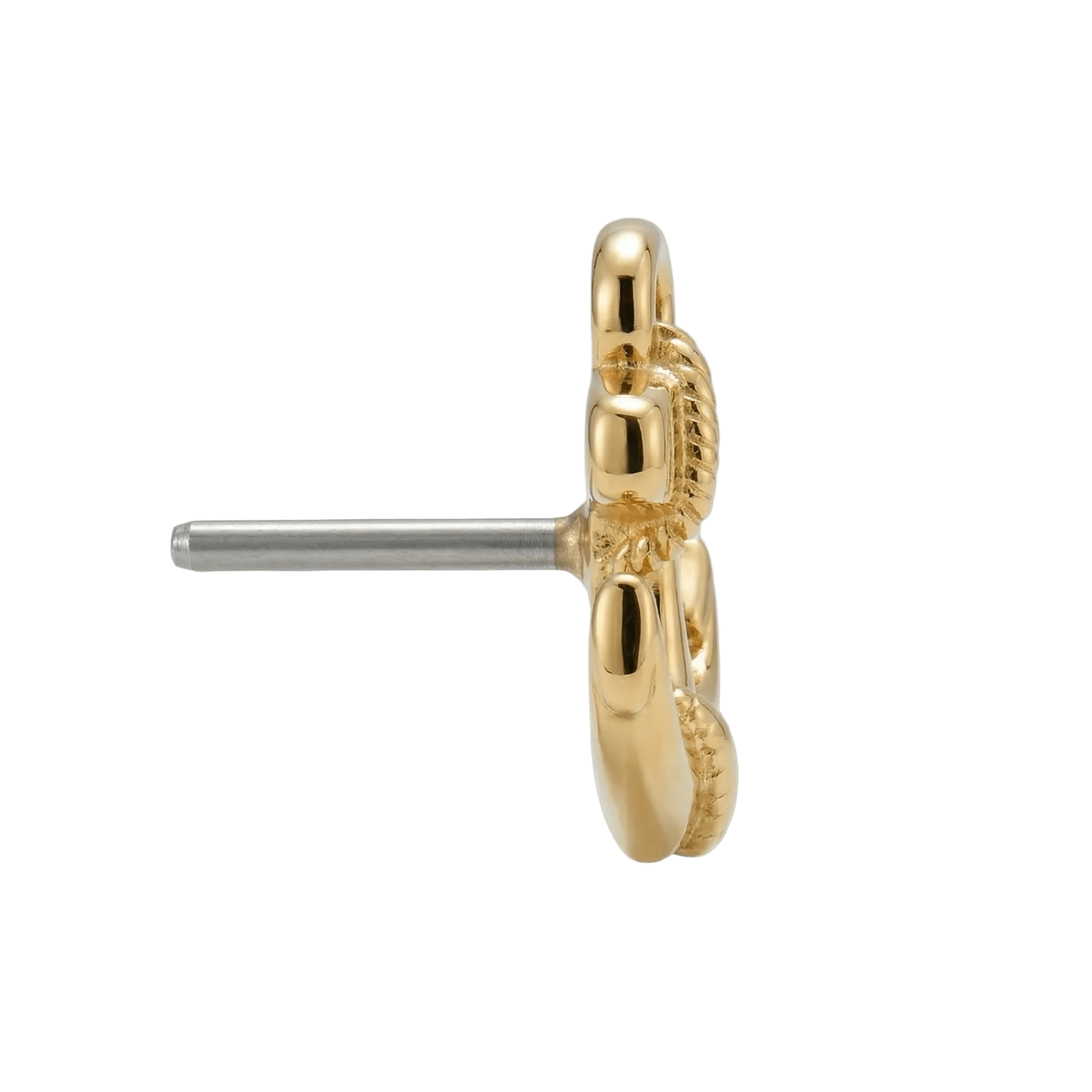 Anchor – 14K Gold Threadless/Threaded End - piercing - zone.com