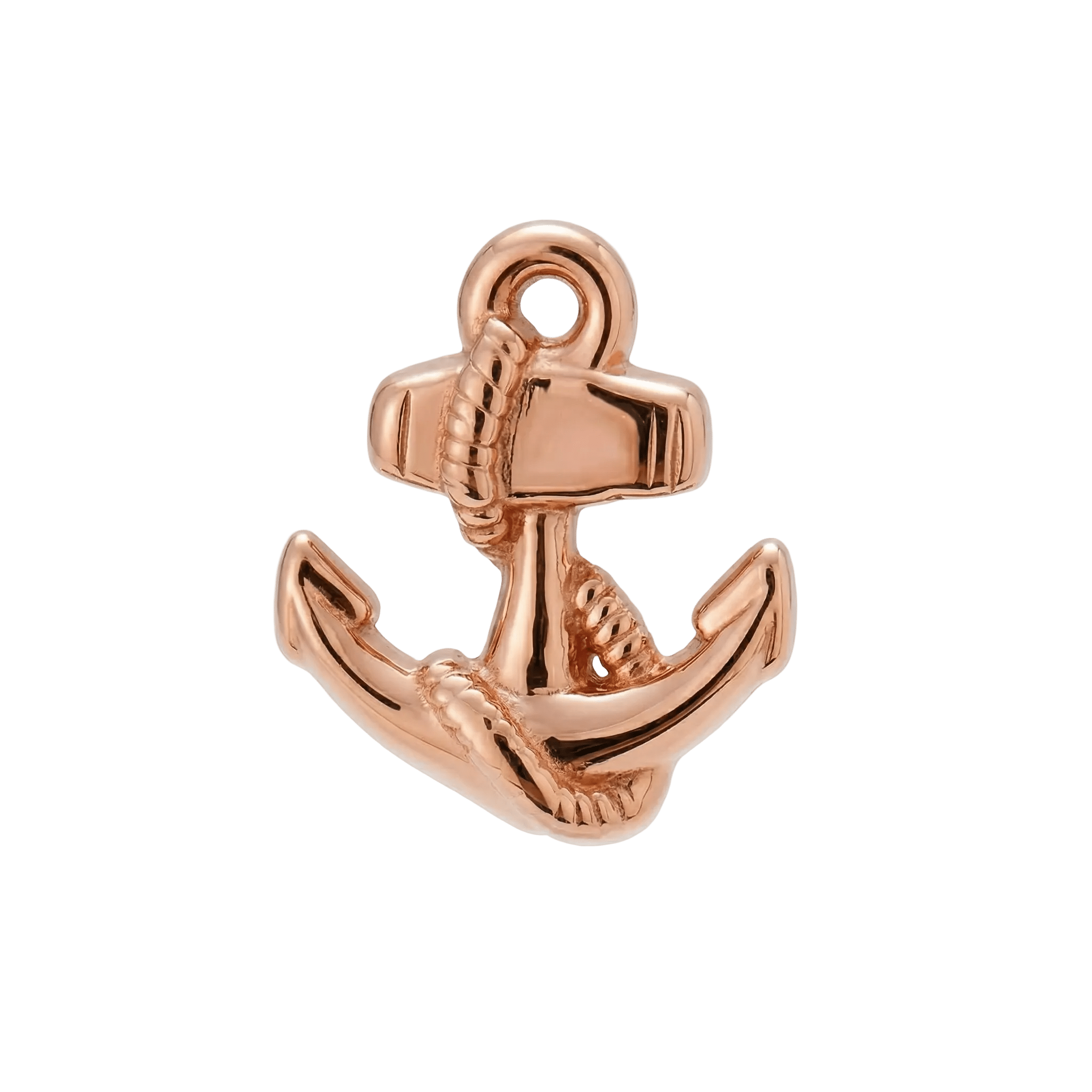 Anchor – 14K Gold Threadless/Threaded End - piercing - zone.com