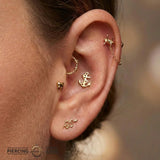 Anchor – 14K/18K Gold Threadless End - piercing - zone.com