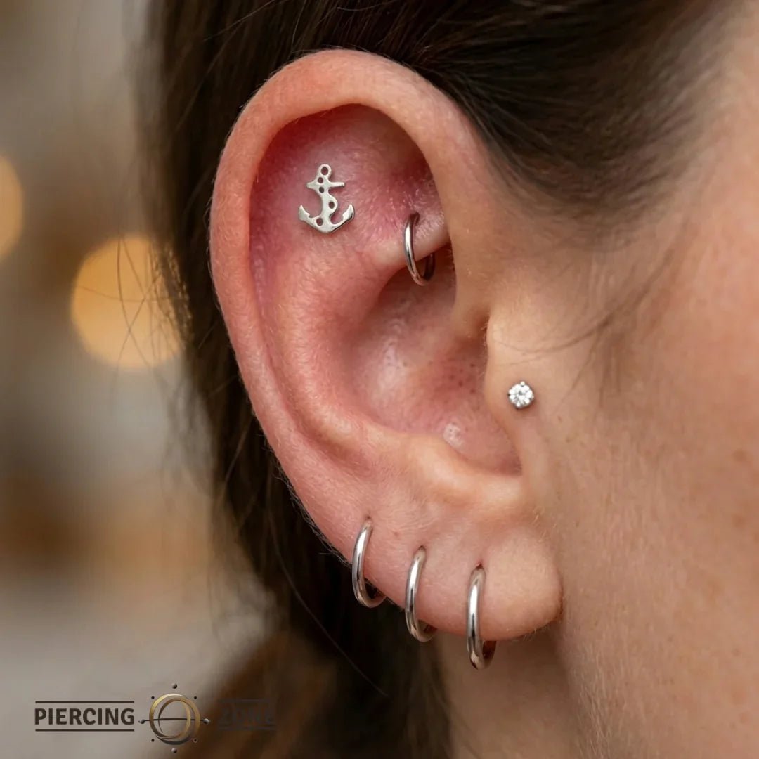 Anchor – 14K/18K Gold Threadless End - piercing - zone.com