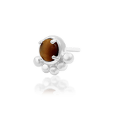 Anele – Tiger Eye Orbit – 14K Gold Threadless End - piercing - zone.com
