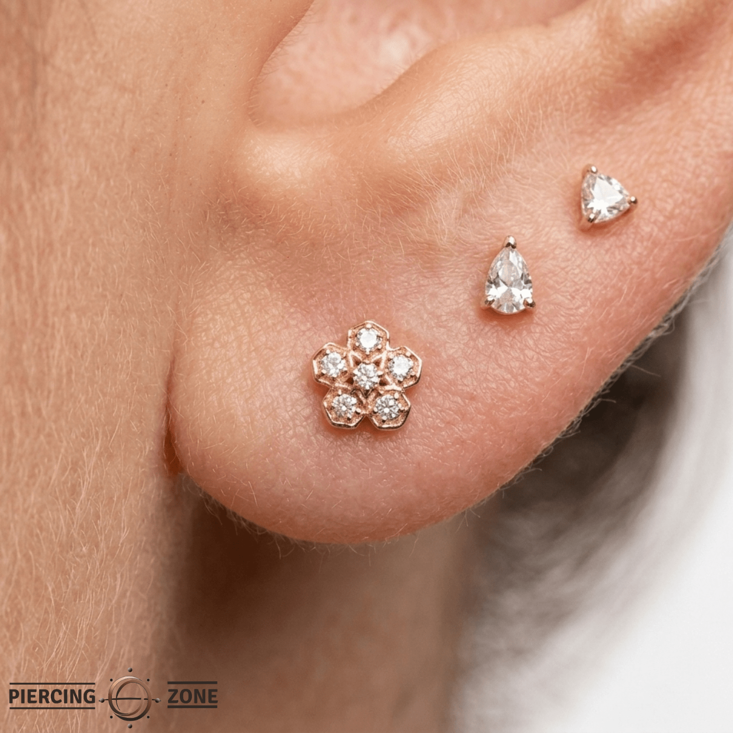 Anemone – 14K Gold Threadless/Threaded End - piercing - zone.com