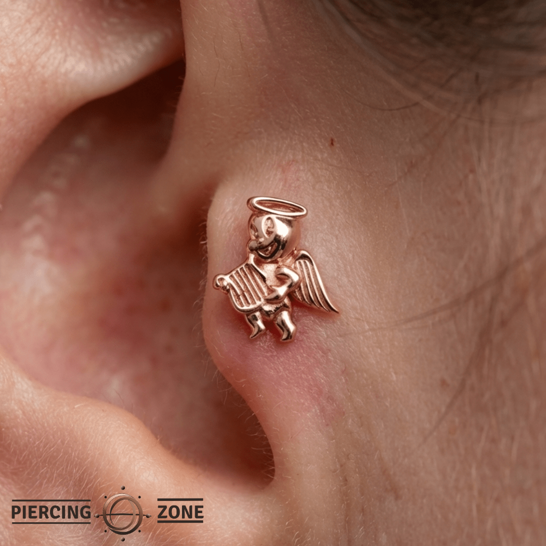 Angel – 14K Gold Threadless/Threaded End - piercing - zone.com