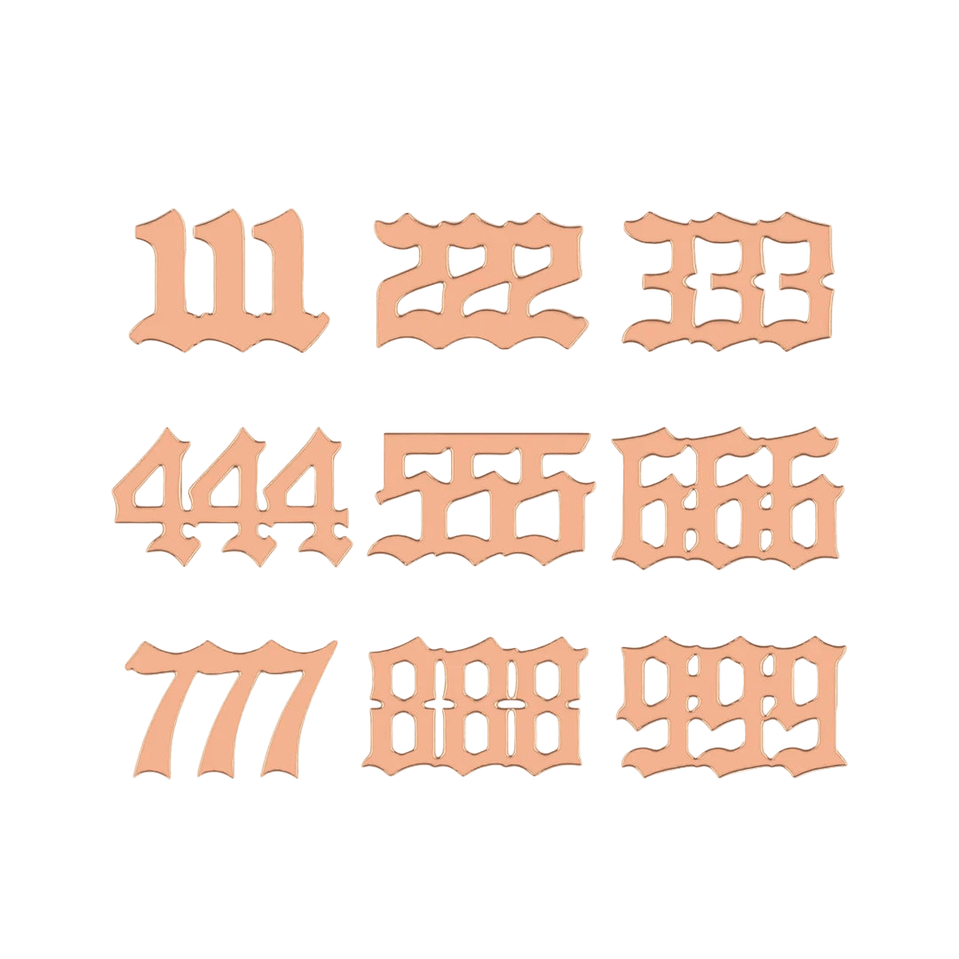 Angel Numbers – 14K Gold Threadless & Threaded End - piercing - zone.com