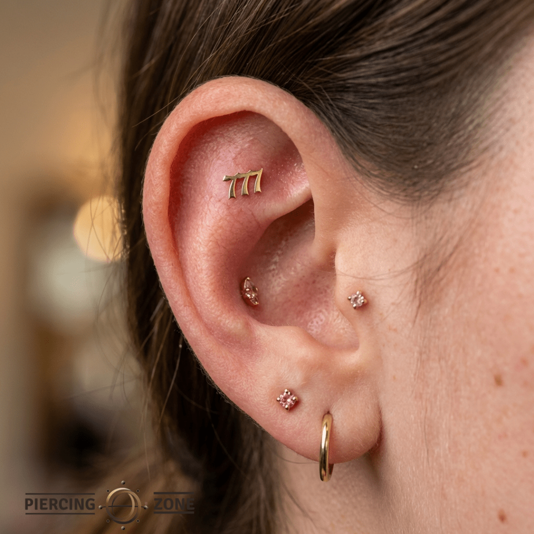 Angel Numbers – 14K Gold Threadless/Threaded End - piercing - zone.com