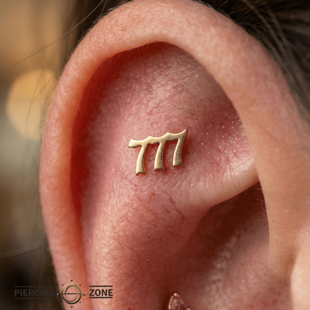 Angel Numbers – 14K Gold Threadless/Threaded End - piercing - zone.com