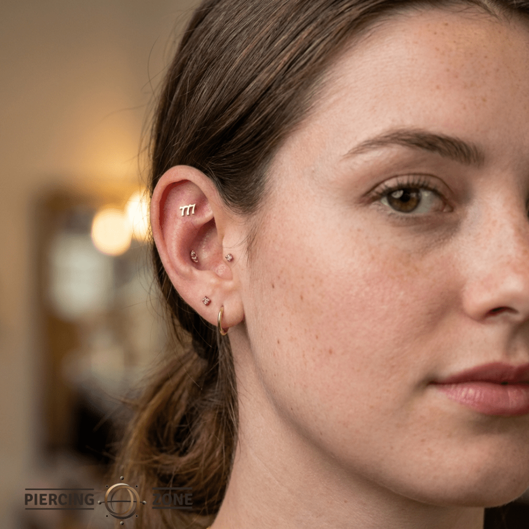 Angel Numbers – 14K Gold Threadless/Threaded End - piercing - zone.com