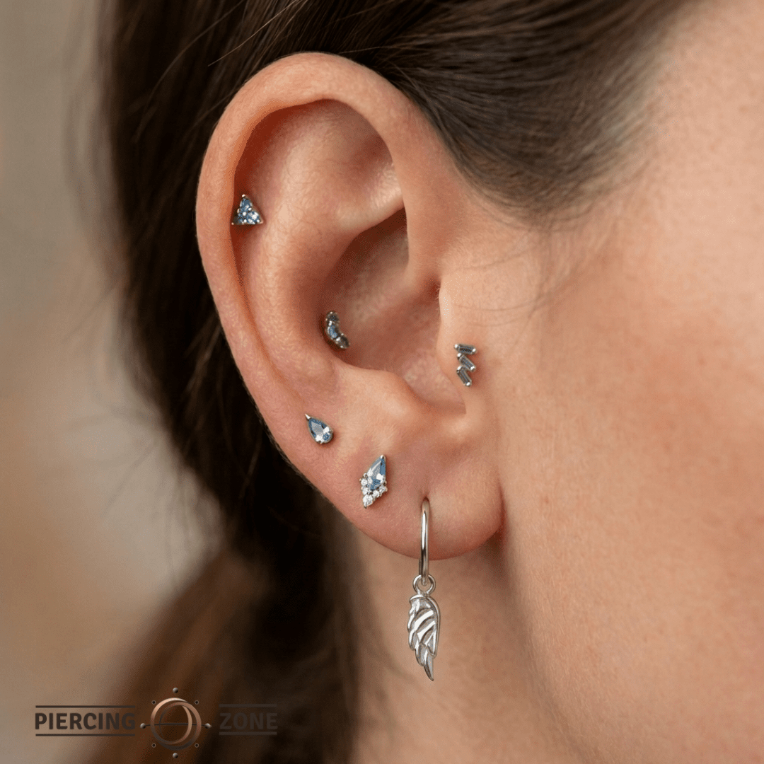 Angel Wing – 14K & 18K Gold Charm - piercing - zone.com