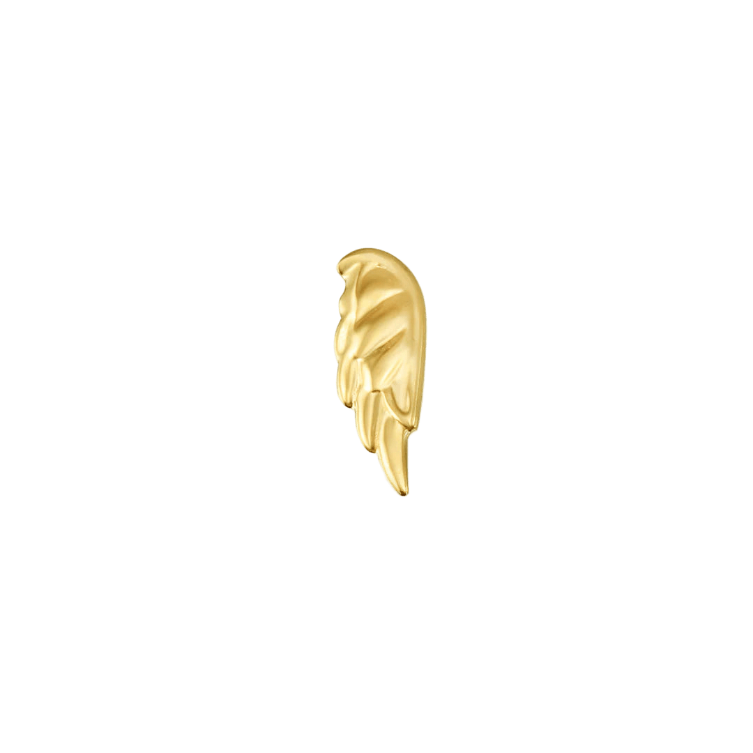 Angel Wing – 14K Gold Threadless End - piercing - zone.com