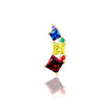 Angela – 14K Gold Rainbow CZ Threadless End - piercing - zone.com