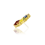 Angela – 14K Gold Rainbow CZ Threadless End - piercing - zone.com
