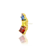 Angela – 14K Gold Rainbow CZ Threadless End - piercing - zone.com