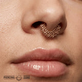 Angelica Seamless Ring – 14K Gold Cup & Divot Design - piercing - zone.com